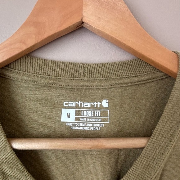 Carhartt Green Long Sleeve Tee Loose Fit - Picture 3 of 4